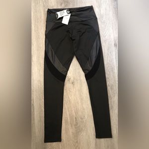 Cotton On Black Faux Leather Splice Leggings Size Small New NWT